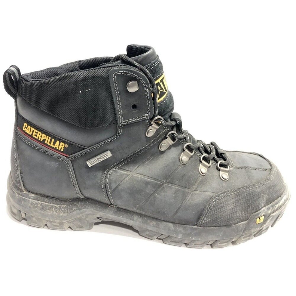 Caterpillar Men’s Threshold, Waterproof Steel Toe Work Boots, Size 12M